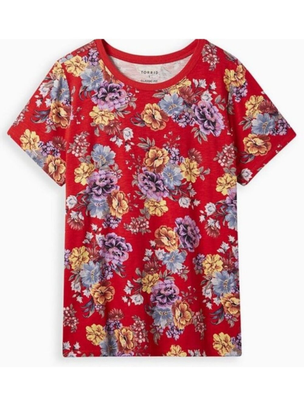 VINTAGE TEE - TRIBLEND JERSEY FLORAL RED size 5